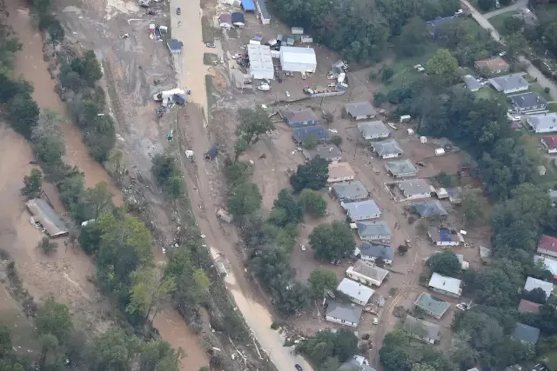 Buncombe County North Carolina – damage after Hurricane Helene floods. NCDOTcommunications, CC BY 2.0 https://creativecommons.org/licenses/by/2.0, via Wikimedia Commons